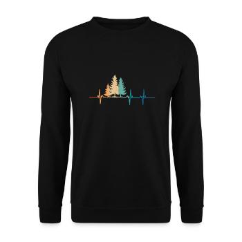 Forest Heartbeat - Unisex Sweatshirt - black - Front - Alina (178cm) & Michal (187cm)