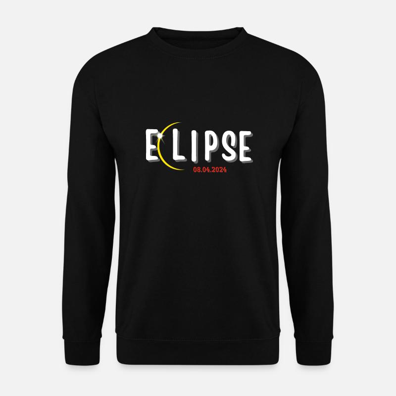 ECLIPSE 2024, AMATEURS D’ASTRONOMIE - Sweat-shirt Unisexe - noir