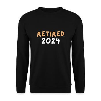 celebrating retirement 2024 - Unisex Sweatshirt - black - Front - Alina (178cm) & Michal (187cm)