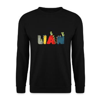 Lian Dino2 - Unisex Sweatshirt - black - Front - Alina (178cm) & Michal (187cm)