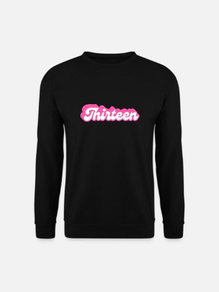 Dreizehn Geburtstag - 13. Geburtstag Retro Pink - Unisex Pullover - Schwarz