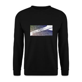 Mandolinenspieler - Unisex Pullover - Schwarz - Vorne - Alina (178cm) & Michal (187cm)
