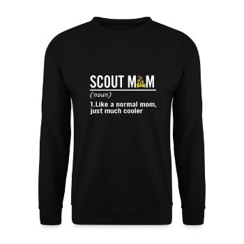 Scouting Funny Scout Mom Definition - Unisex Sweatshirt - black - Front - Alina (178cm) & Michal (187cm)