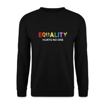 Equality Hurts No One LGBT Equality Gay Pride - Sweat-shirt Unisexe - noir - Devant - Alina (178cm) & Michal (187cm)
