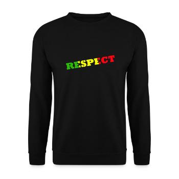 Jamaican jargon, Respect, Jamaican Colors, Rasta - Unisex Sweatshirt - black - Front - Alina (178cm) & Michal (187cm)