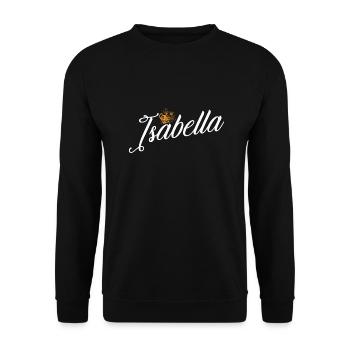 Isabella Name für Frauen Kinder Kleinkinder - Isabella - Unisex Pullover - Schwarz - Vorne - Alina (178cm) & Michal (187cm)