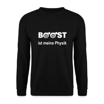 For all those who need boost pressure - Unisex Sweatshirt - black - Front - Alina (178cm) & Michal (187cm)