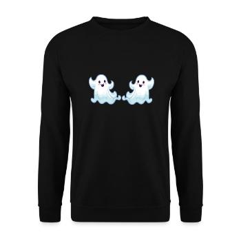 Ghost Ghost Cartoon 2 - Unisex Sweatshirt - black - Front - Alina (178cm) & Michal (187cm)