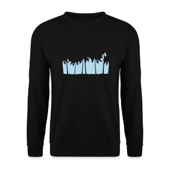 Palmiers Île Arbres Plage Vacances Mer Voyage Vacances - Sweat-shirt Unisexe - noir - Devant - Alina (178cm) & Michal (187cm)