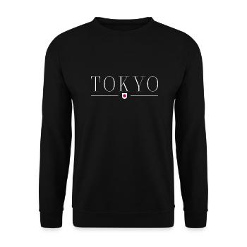 Tokyo Japon Fan Outfit T Shirt Design - Sweat-shirt Unisexe - noir - Devant - Alina (178cm) & Michal (187cm)