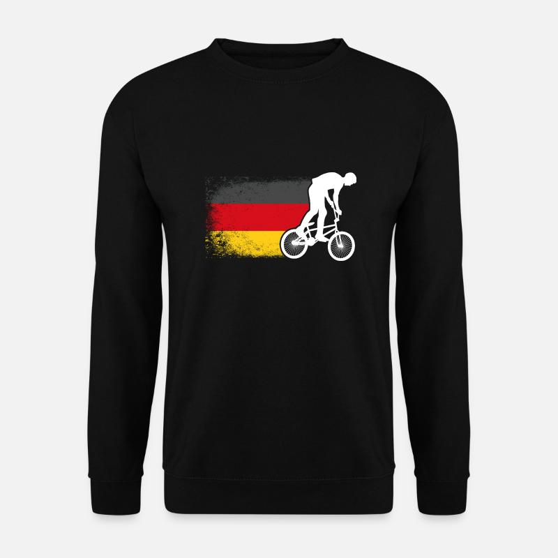 Fahrrad Deutschland Flagge Mountainbike - Unisex Pullover - Schwarz