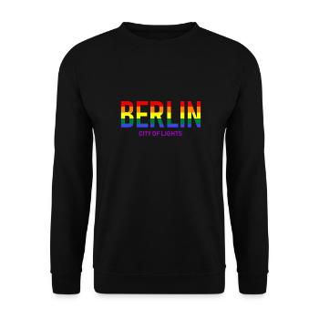 Berlin -City of Lights - Germany - Deutschland - Unisex Sweatshirt - black - Front - Alina (178cm) & Michal (187cm)