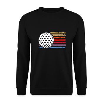 Golfspieler Golf - Unisex Pullover - Schwarz - Vorne - Alina (178cm) & Michal (187cm)