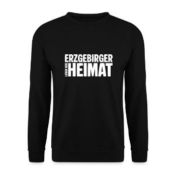 Erzgebirger lieben ihre heimat - Unisex Pullover - Schwarz - Vorne - Alina (178cm) & Michal (187cm)