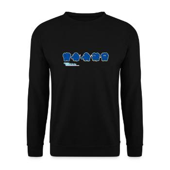 Der Elefant - Drehung - Unisex Pullover - Schwarz - Vorne - Alina (178cm) & Michal (187cm)