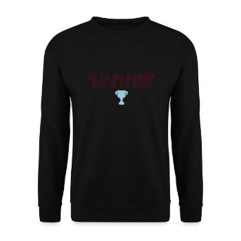 On est pas beaucoup mais on est pleins - Sweat-shirt Unisexe - noir - Devant - Alina (178cm) & Michal (187cm)