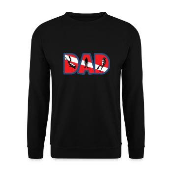 SCUBA DAD - Unisex Sweatshirt - black - Front - Alina (178cm) & Michal (187cm)