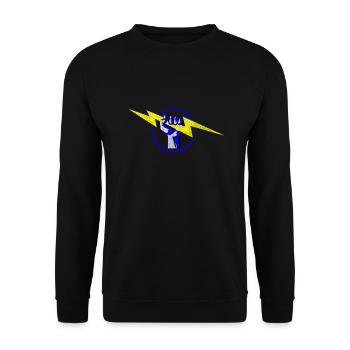 bolt & fist cerclé - Sweat-shirt Unisexe - noir - Devant - Alina (178cm) & Michal (187cm)