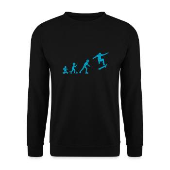 Skater - Unisex Sweatshirt - black - Front - Alina (178cm) & Michal (187cm)