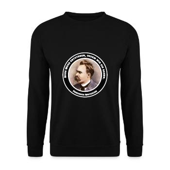 Nietzsche dit que les nouvelles routes vont de la philosophie de citation - Sweat-shirt Unisexe - noir - Devant - Alina (178cm) & Michal (187cm)