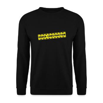 under_construction_de2 - Unisex Pullover - Schwarz - Vorne - Alina (178cm) & Michal (187cm)