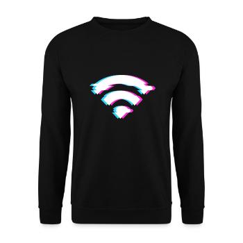 Wireless Internet access - Unisex Sweatshirt - black - Front - Alina (178cm) & Michal (187cm)