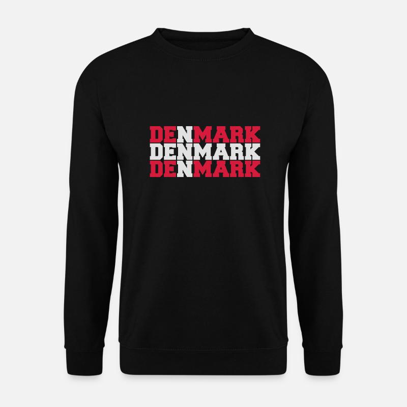 Denmark Danmark Flag Logo - Unisex Pullover - Schwarz