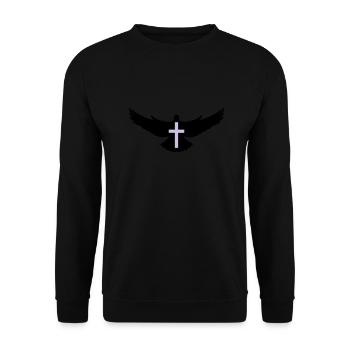 taube_heiliger_geist2 - Unisex Pullover - Schwarz - Vorne - Alina (178cm) & Michal (187cm)