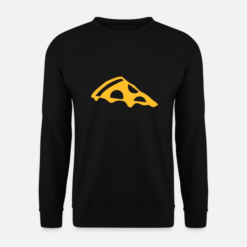 Pizzastück mit Käse - Unisex Pullover - Schwarz