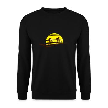 Sport - Fahrrad Mountainbike - Unisex Pullover - Schwarz - Vorne - Alina (178cm) & Michal (187cm)