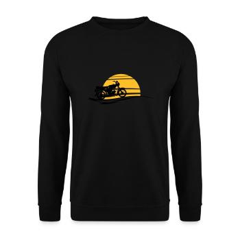 Fahrzeug - Simson Sonne - Unisex Pullover - Schwarz - Vorne - Alina (178cm) & Michal (187cm)