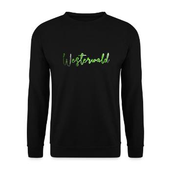 Westerwald Pfalz Geschenkidee Geburtstag Wandern - Unisex Pullover - Schwarz - Vorne - Alina (178cm) & Michal (187cm)