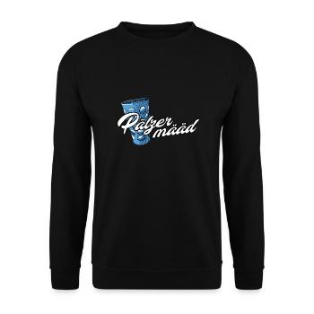 Pälzer Määd Weinschorle Dubbeglas - Unisex Pullover - Schwarz - Vorne - Alina (178cm) & Michal (187cm)