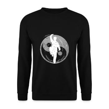 Qigong Tai-Chi Chigong Meditation Kampfkunst - Unisex Pullover - Schwarz - Vorne - Alina (178cm) & Michal (187cm)