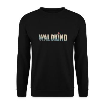 Waldkind natur Naturmensch camping Geschenk - Unisex Pullover - Schwarz - Vorne - Alina (178cm) & Michal (187cm)