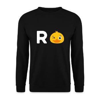 Rente Ente Ruhestand Pension Frührente Geschenk - Unisex Pullover - Schwarz - Vorne - Alina (178cm) & Michal (187cm)