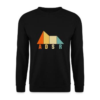 ADSR Synthétiseur musique musiciens keyboard cadeau - Sweat-shirt Unisexe - noir - Devant - Alina (178cm) & Michal (187cm)