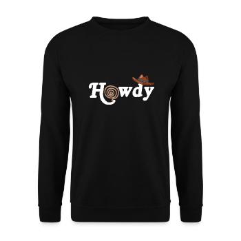 Western Country Southern Cowboy Howdy Rodeo - Unisex Pullover - Schwarz - Vorne - Alina (178cm) & Michal (187cm)