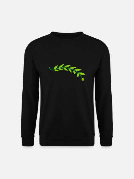 Plant bay leaf branch - Unisex Sweatshirt - black