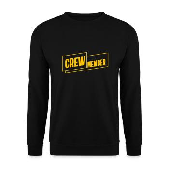 CREW Member Team Staff Group Team Colleague - Unisex Sweatshirt - black - Front - Alina (178cm) & Michal (187cm)