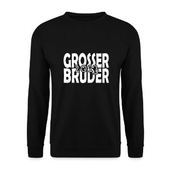 Großer Bruder 2023, Geschwister kriegen - Unisex Pullover - Schwarz - Vorne - Alina (178cm) & Michal (187cm)