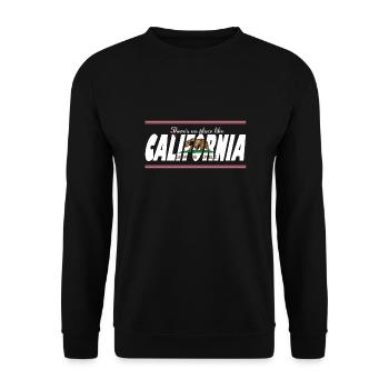 Kein Ort Kalifornien - Unisex Pullover - Schwarz - Vorne - Alina (178cm) & Michal (187cm)