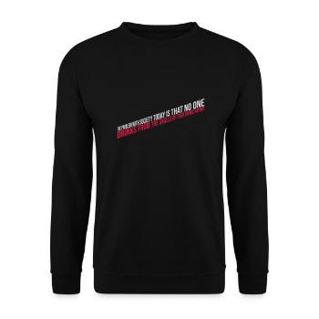 boissons de crânes ennemis - Sweat-shirt Unisexe - noir - Devant - Alina (178cm) & Michal (187cm)