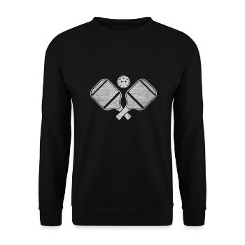 Pickleball pickleball Pickleball - Unisex Sweatshirt - black - Front - Alina (178cm) & Michal (187cm)