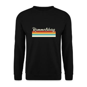 Rummelsburg - Lichtenberg - Berlin - Retro Vintage - Unisex Pullover - Schwarz - Vorne - Alina (178cm) & Michal (187cm)