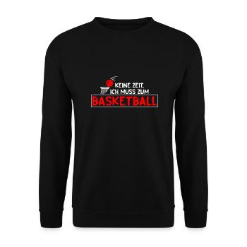 Basketballkorb Rucksack Basketball Court Geschenk - Unisex Pullover - Schwarz - Vorne - Alina (178cm) & Michal (187cm)