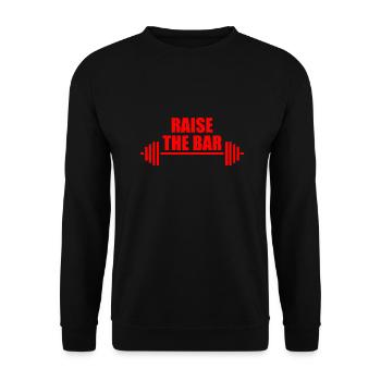 Raise the bar red - Unisex Sweatshirt - black - Front - Alina (178cm) & Michal (187cm)