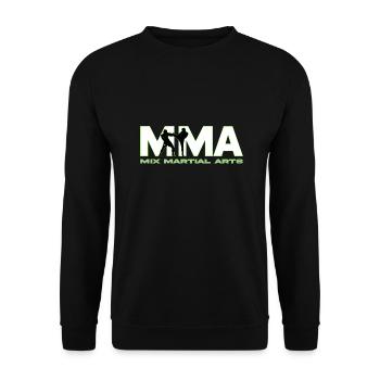 MMA Logo - Unisex Pullover - Schwarz - Vorne - Alina (178cm) & Michal (187cm)