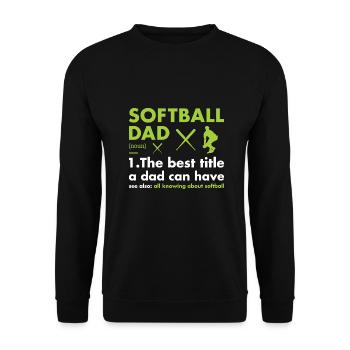Sport Dad Definition Softball - Unisex Pullover - Schwarz - Vorne - Alina (178cm) & Michal (187cm)