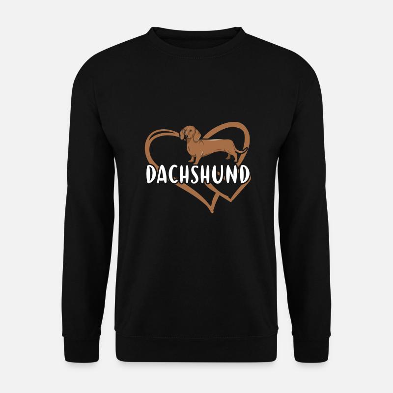 Dachshund Heart - Unisex Pullover - Schwarz